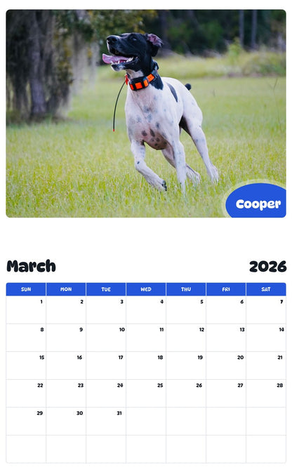 November 2025 - October 2026 Cooper - Pawidols Pet Calendar