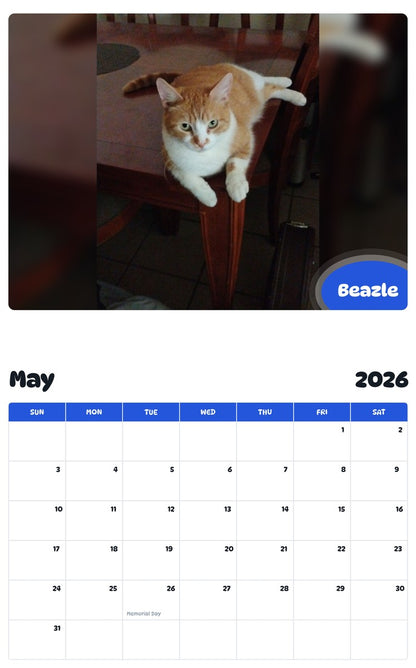 2026 - 2027 Beazle - Pawidols Pet Calendar