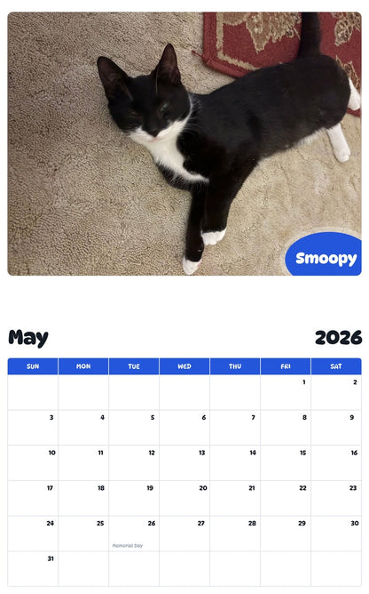 2026 - 2027 Smoopy - Pawidols Pet Calendar