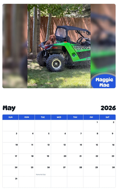 2026 - 2027 Maggie Mae - Pawidols Pet Calendar