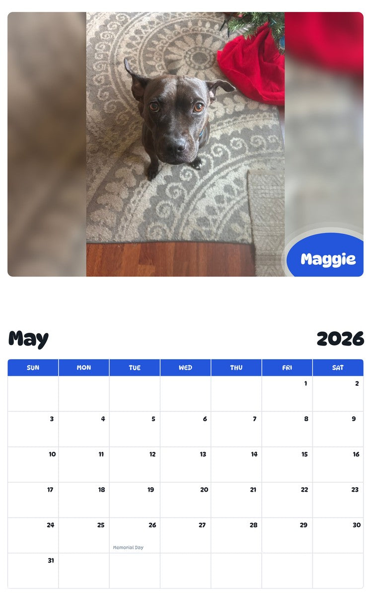 2026 - 2027 Maggie - Pawidols Pet Calendar