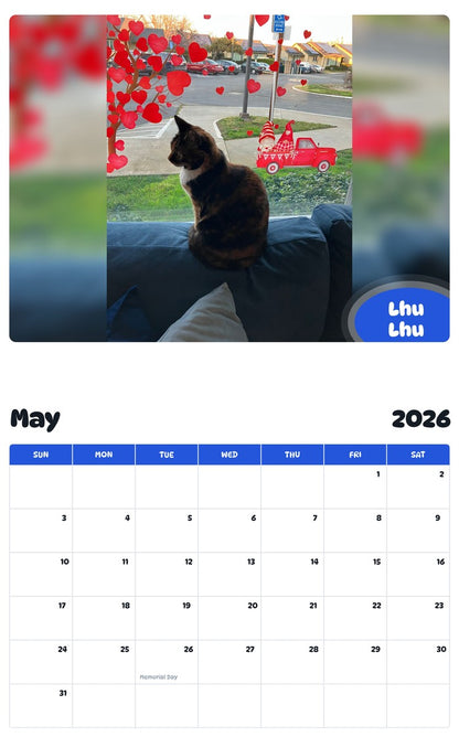 2026 - 2027 Lhu Lhu - Pawidols Pet Calendar