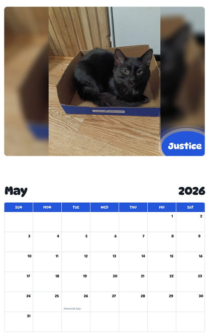 2026 - 2027 Justice - Pawidols Pet Calendar