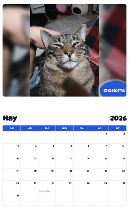 2026 - 2027 Charlotte - Pawidols Pet Calendar