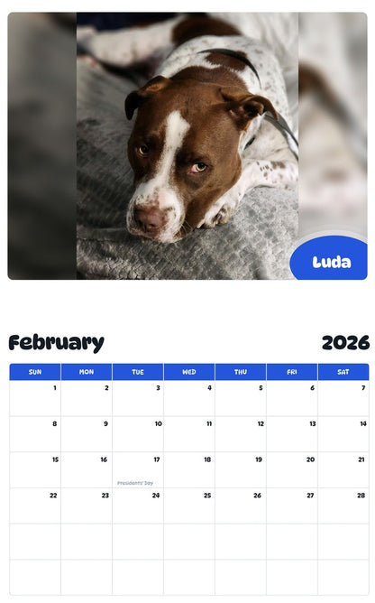 October 2025 - September 2026 Luda - Pawidols Pet Calendar