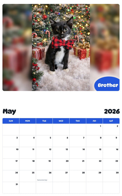 2026 - 2027 Brother - Pawidols Pet Calendar