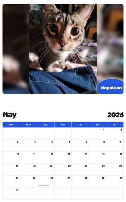 2026 - 2027 Napoleon - Pawidols Pet Calendar