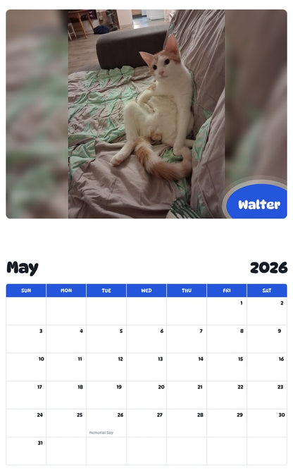 2026 - 2027 Walter - Pawidols Pet Calendar