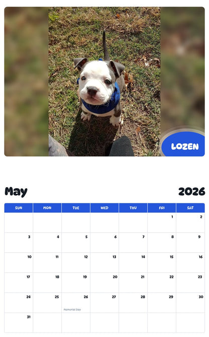 2026 - 2027 LOZEN - Pawidols Pet Calendar