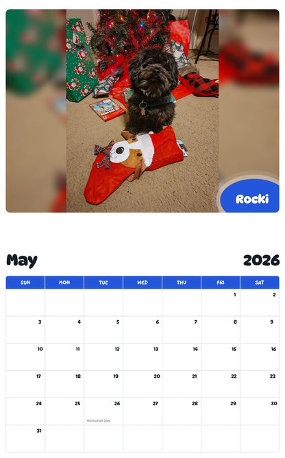 2026 - 2027 Rocki - Pawidols Pet Calendar