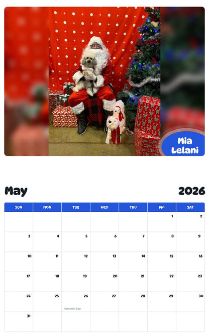 2026 - 2027 Mia Lelani - Pawidols Pet Calendar