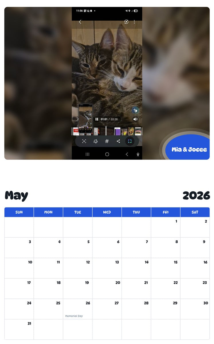 2026 - 2027 Mia & Jocee - Pawidols Pet Calendar