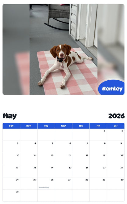 2026 - 2027 Remley - Pawidols Pet Calendar