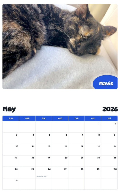 2026 - 2027 Mavis - Pawidols Pet Calendar