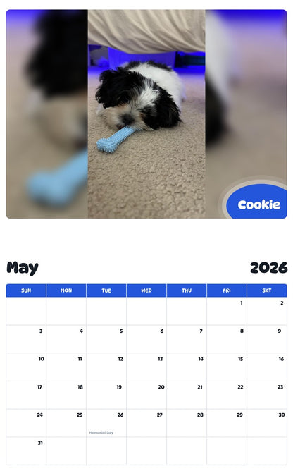 2026 - 2027 Cookie - Pawidols Pet Calendar