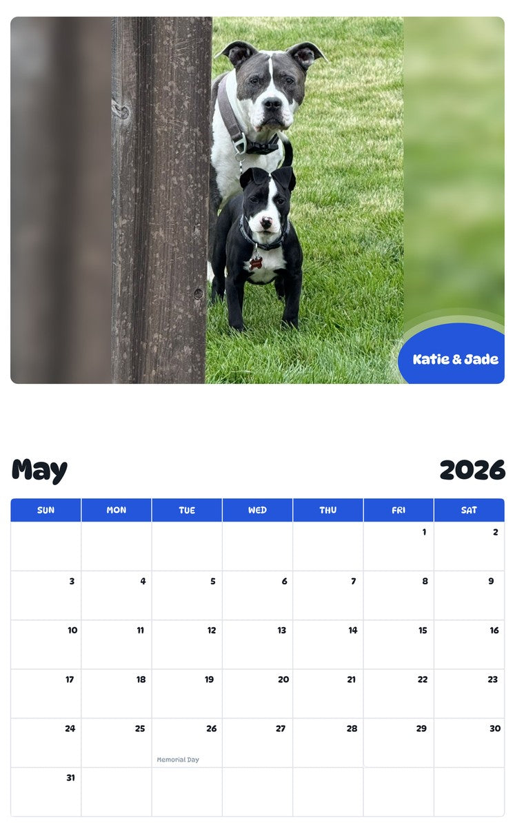 2026 - 2027 Katie & Jade - Pawidols Pet Calendar