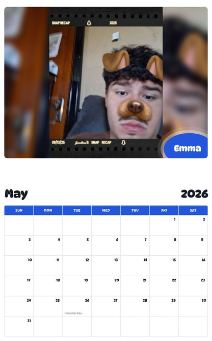 2026 - 2027 Emma - Pawidols Pet Calendar