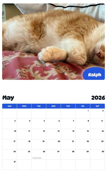 2026 - 2027 Ralph - Pawidols Pet Calendar