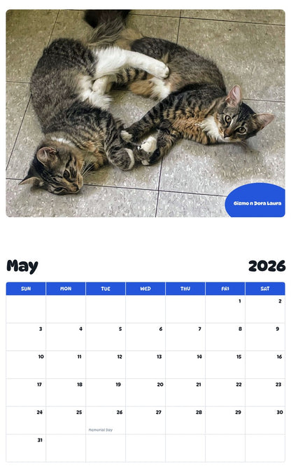 2026 - 2027 Gizmo n Dora Laura - Pawidols Pet Calendar