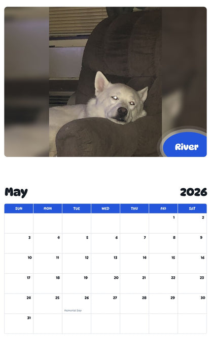 2026 - 2027 River - Pawidols Pet Calendar