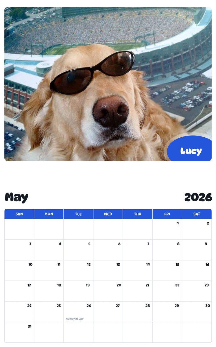 2026 - 2027 Lucy - Pawidols Pet Calendar