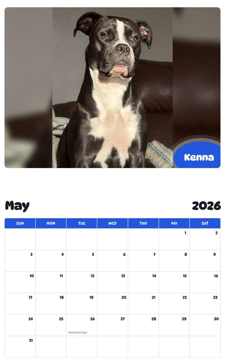 2026 - 2027 Kenna - Pawidols Pet Calendar