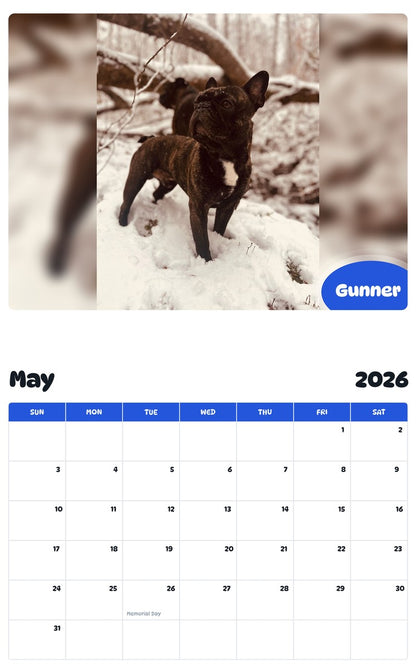 2026 - 2027 Gunner - Pawidols Pet Calendar