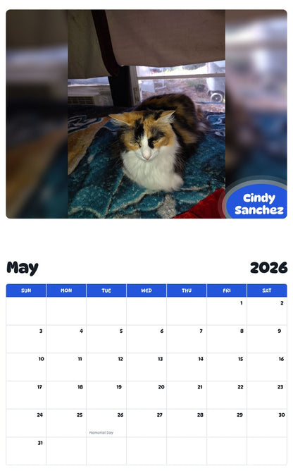 2026 - 2027 Cindy Sanchez - Pawidols Pet Calendar