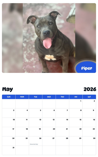 2026 - 2027 Piper - Pawidols Pet Calendar