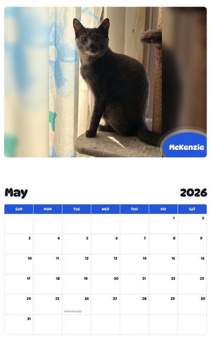 2026 - 2027 McKenzie - Pawidols Pet Calendar