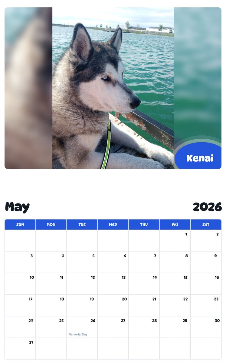 2026 - 2027 Kenai - Pawidols Pet Calendar