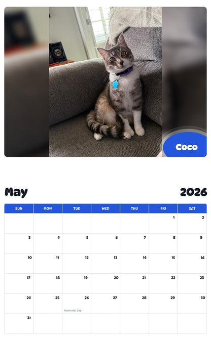 2026 - 2027 Coco - Pawidols Pet Calendar