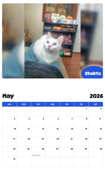 2026 - 2027 Shakte - Pawidols Pet Calendar