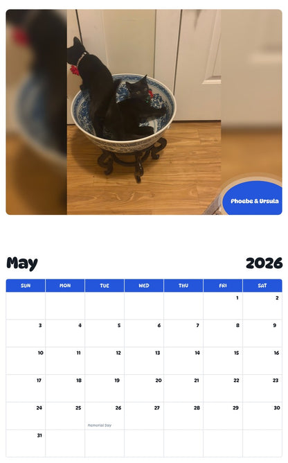 2026 - 2027 Phoebe & Ursula - Pawidols Pet Calendar