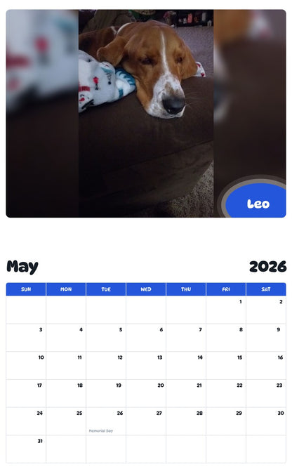 2026 - 2027 Leo - Pawidols Pet Calendar