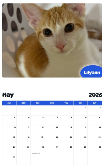 2026 - 2027 Lilyann - Pawidols Pet Calendar