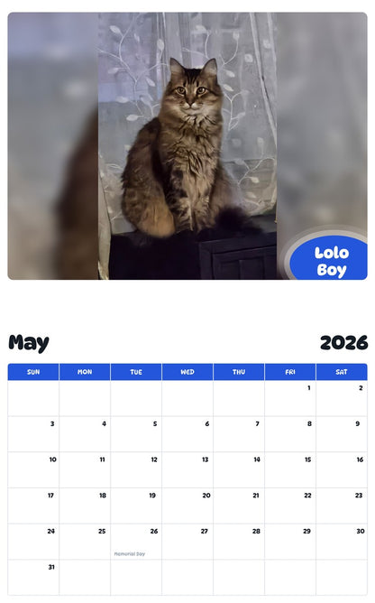 2026 - 2027 Lolo Boy - Pawidols Pet Calendar