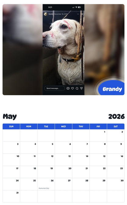 2026 - 2027 Brandy - Pawidols Pet Calendar