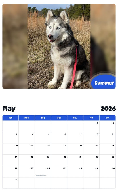 2026 - 2027 Summer - Pawidols Pet Calendar