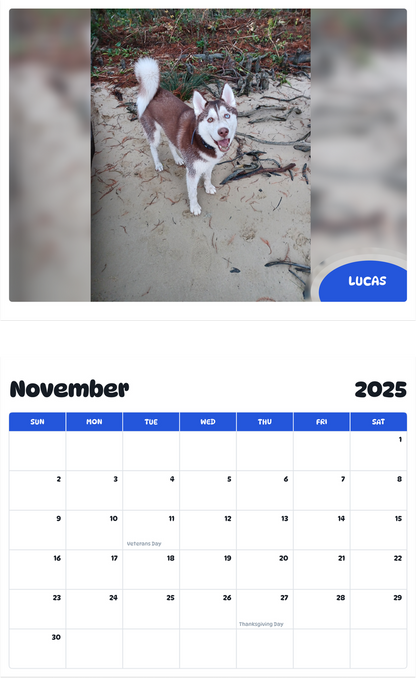 July 2025 - June 2026 lucas - Pawidols Pet Calendar