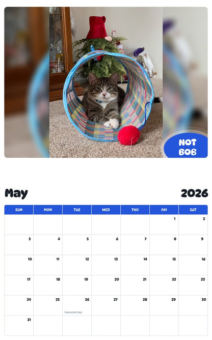 2026 - 2027 NOT BOB - Pawidols Pet Calendar