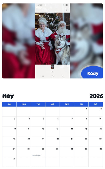 2026 - 2027 Kody - Pawidols Pet Calendar