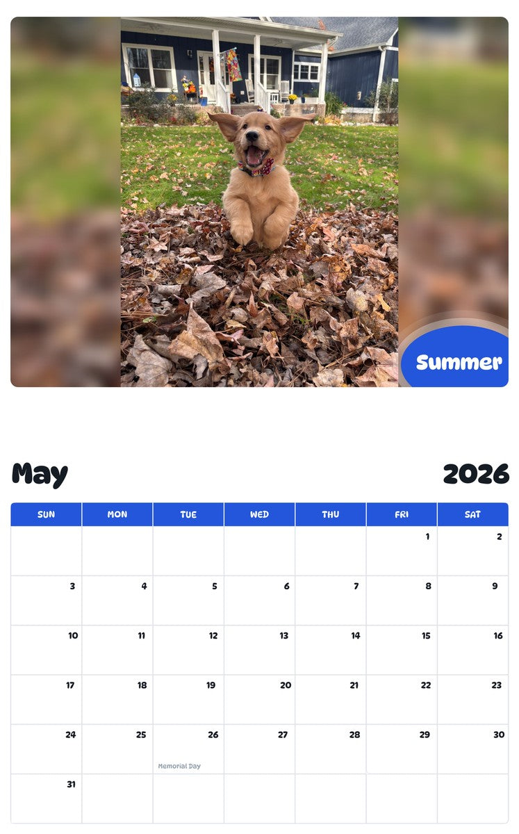 2026 - 2027 Summer - Pawidols Pet Calendar