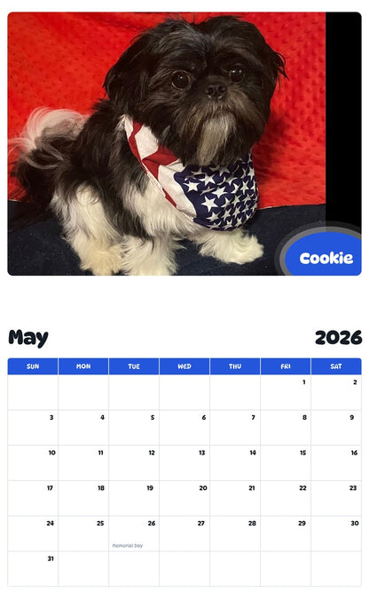 2026 - 2027 Cookie - Pawidols Pet Calendar