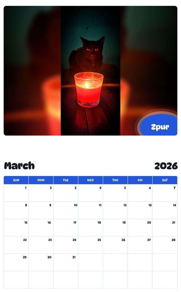 November 2025 - October 2026 Zpur - Pawidols Pet Calendar