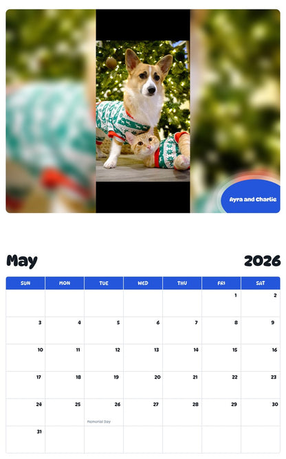 2026 - 2027 Ayra and Charlie - Pawidols Pet Calendar