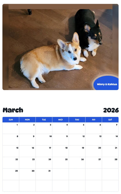 November 2025 - October 2026 Winry & Kahlua - Pawidols Pet Calendar