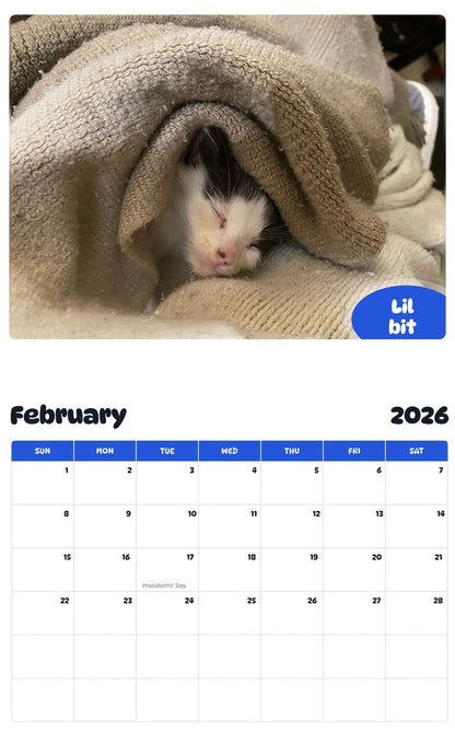 October 2025 - September 2026 Lil bit - Pawidols Pet Calendar