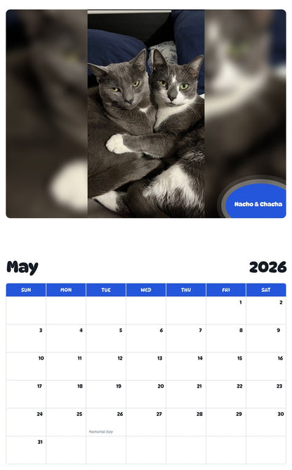 2026 - 2027 Nacho & Chacha - Pawidols Pet Calendar