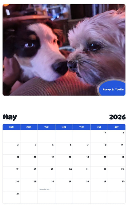 2026 - 2027 Rocky  &   Tootie - Pawidols Pet Calendar
